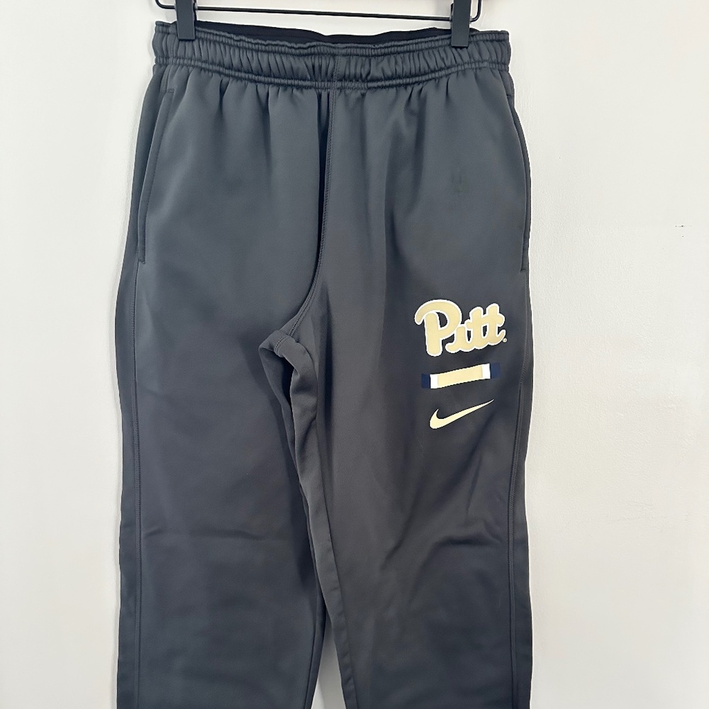 Nike Pitt Panthers Dri-Fit Gray Athletic Fleece lined Pants SZ Medium